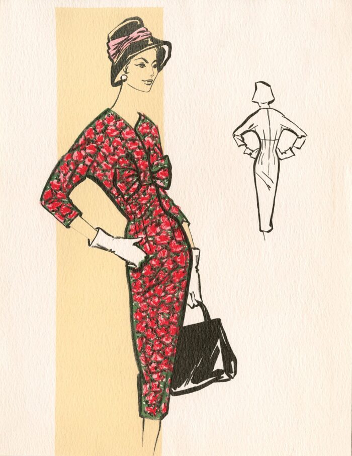 Mid-Century Chic: The Fashion Illustrations of Lucia Perrin by